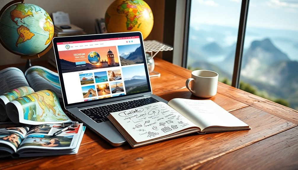 building travel affiliate website